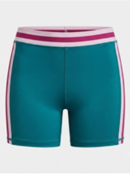 Wilo The Label Pants - Wilo The Label Rib Bike Shorts XS Green Pink Athletic High Rise NWT